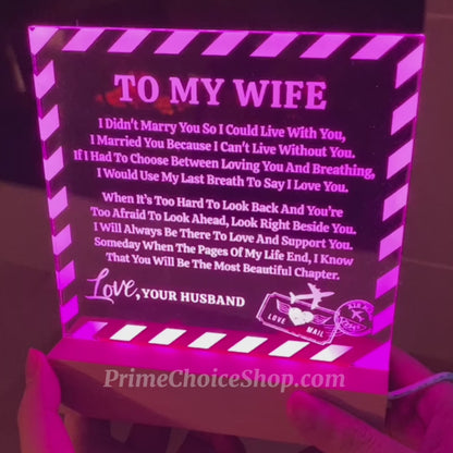 Love Letter Keepsake To My Wife From Husband
