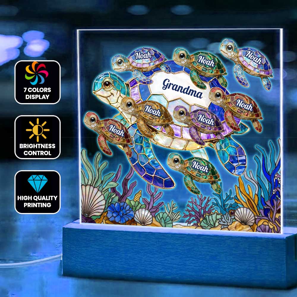 Mom Grandma Sea Turtle Custom Acrylic Keepsake