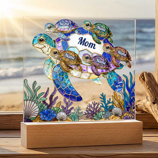Mom Grandma Sea Turtle Custom Acrylic Keepsake