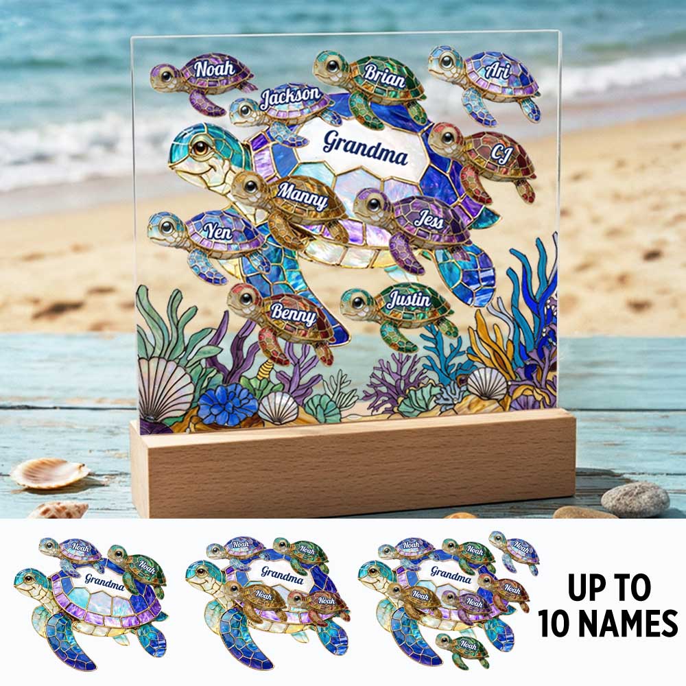 Mom Grandma Sea Turtle Custom Acrylic Keepsake