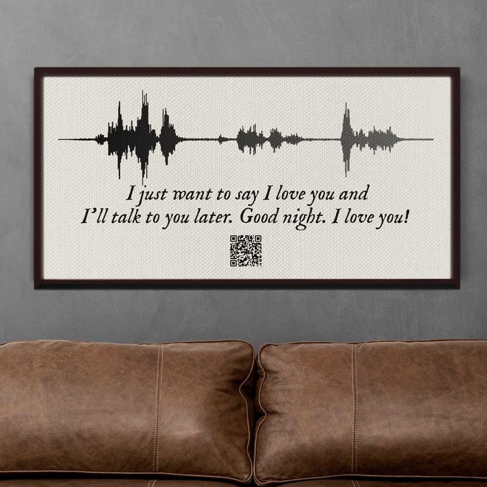 Custom Sound Wave Art Voice Recording with Playable QR Code