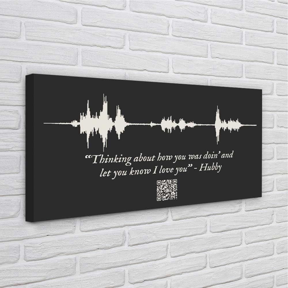 Custom Sound Wave Art Voice Recording with Playable QR Code