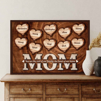 The Heartwood Rings Personalized Canvas For Mom