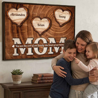 The Heartwood Rings Personalized Canvas For Mom