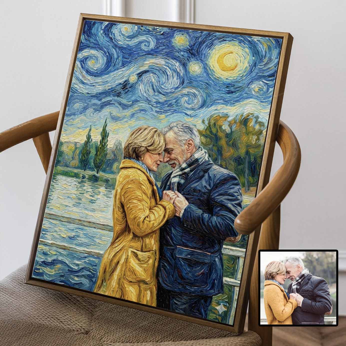 Turn Your Photo To Van Gogh Art Custom Canvas