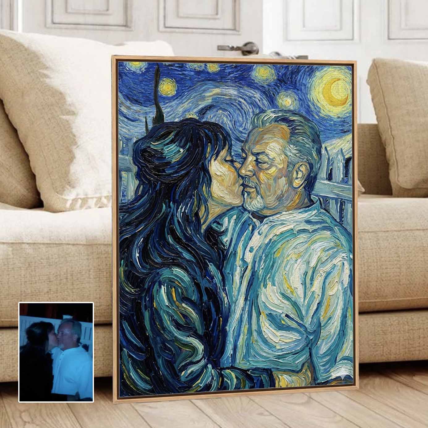 Turn Your Photo To Van Gogh Art Custom Canvas