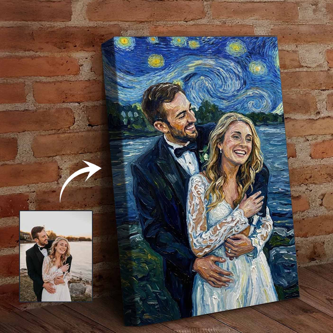 Turn Your Photo To Van Gogh Art Custom Canvas
