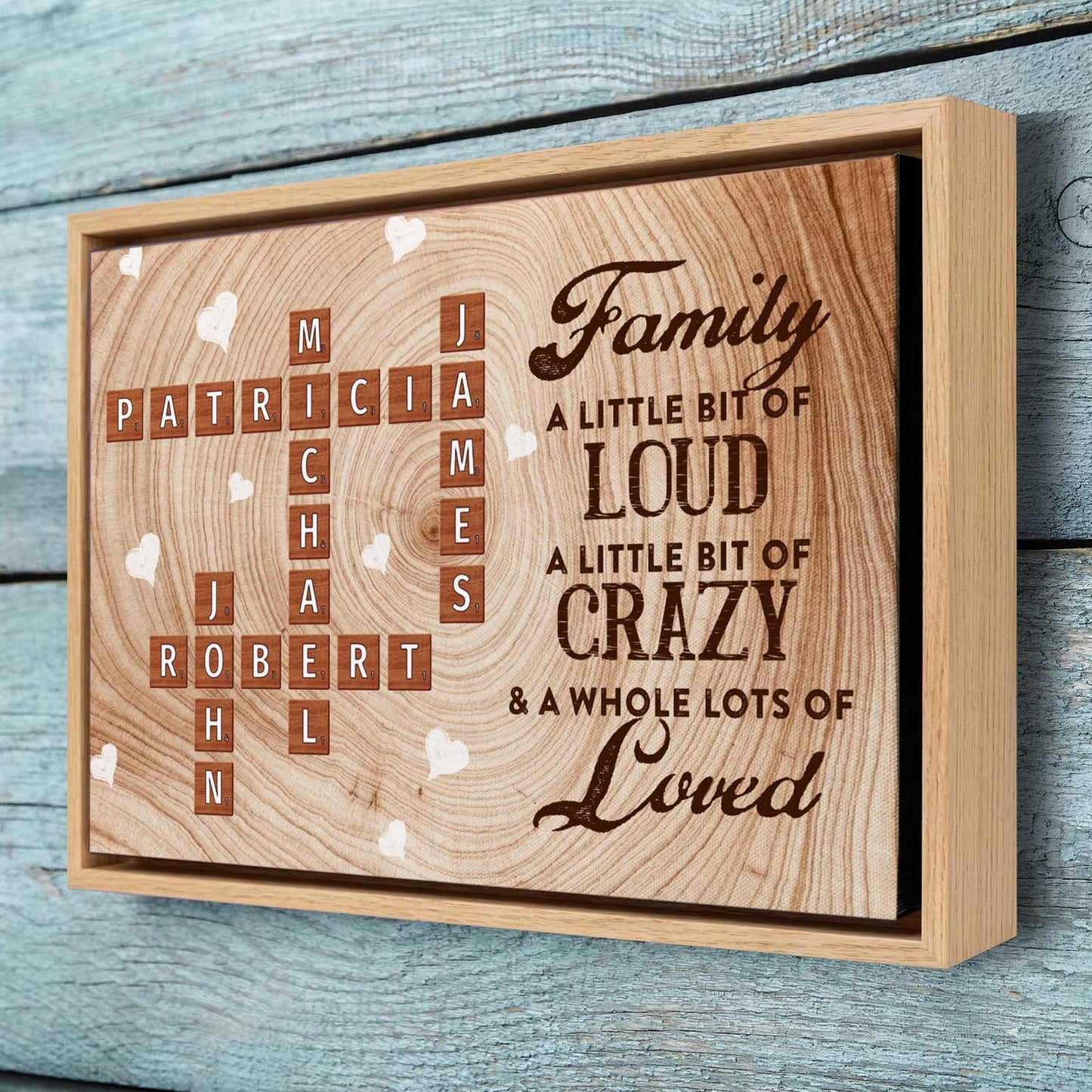 Simply Family Custom Crossword Scrabble Canvas