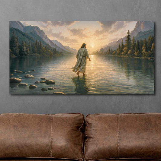 Jesus Walking On Water Premium Canvas II