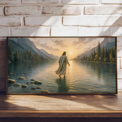 Jesus Walking On Water Premium Canvas II