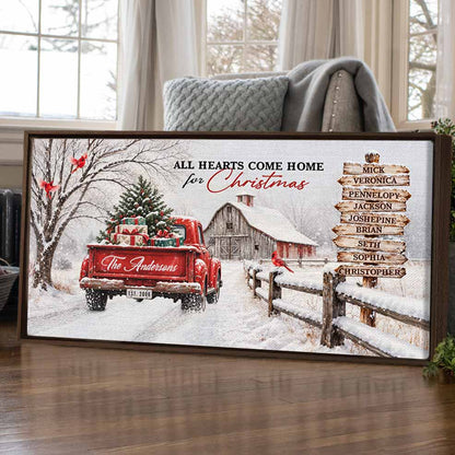 Winter Truck Custom Farmhouse Canvas