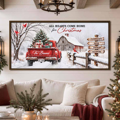 Winter Truck Custom Farmhouse Canvas