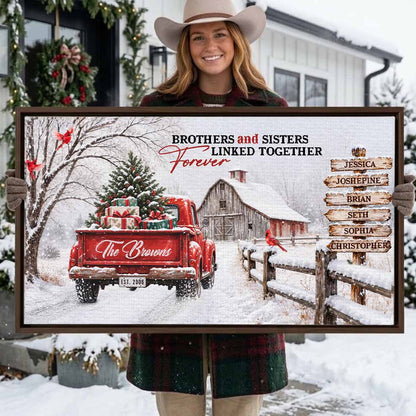 Winter Truck Custom Farmhouse Canvas
