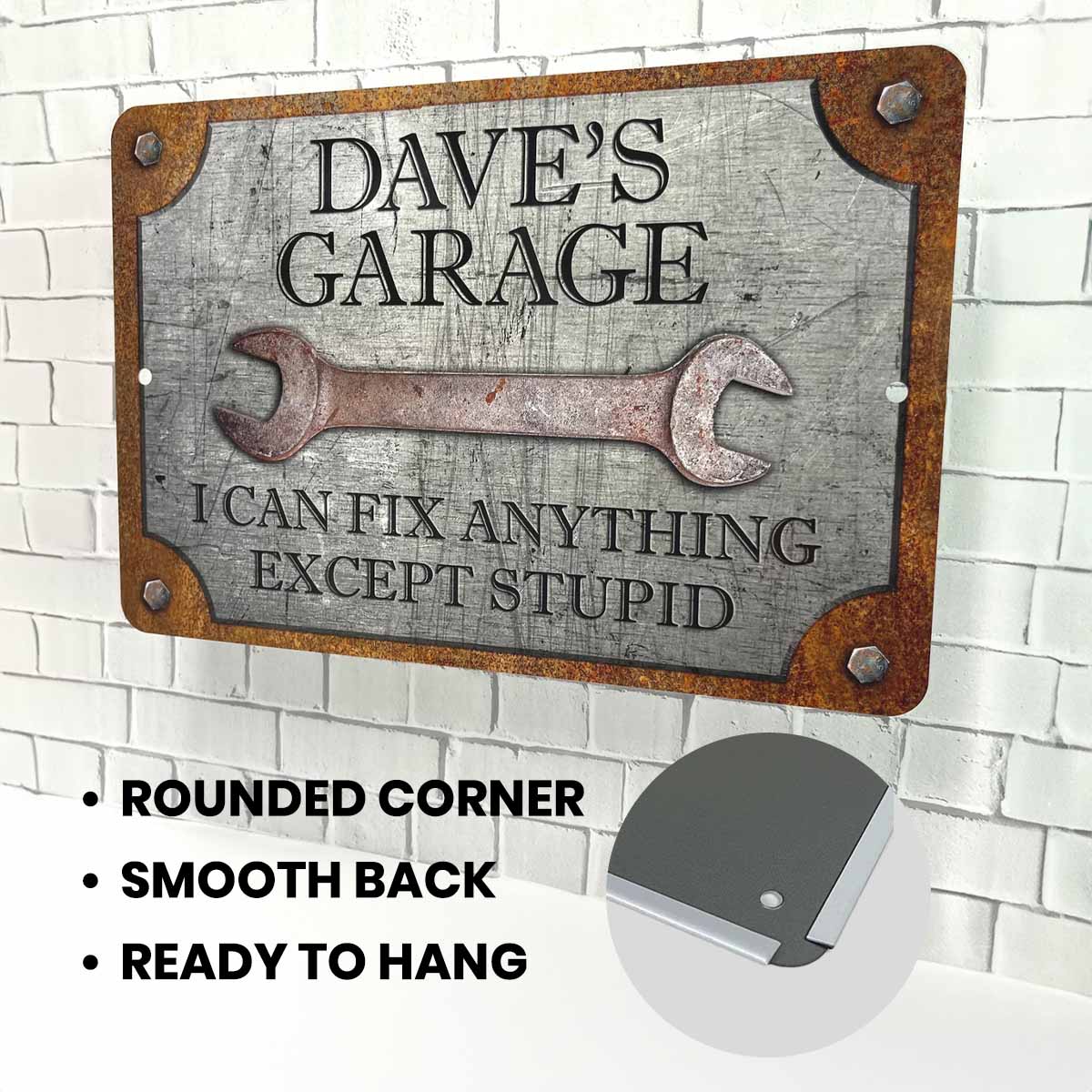 Custom Workshop Garage Rustic Metal Sign