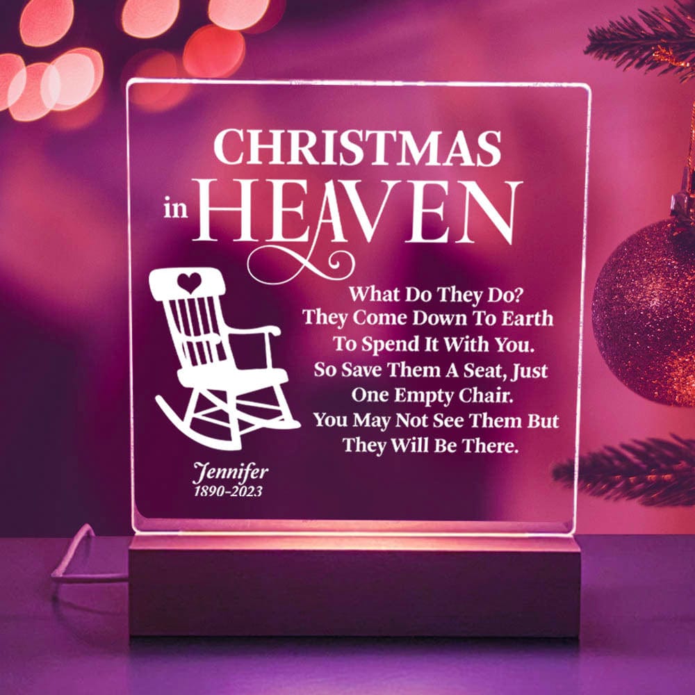 Personalized Christmas In Heaven Memorial Keepsake Light