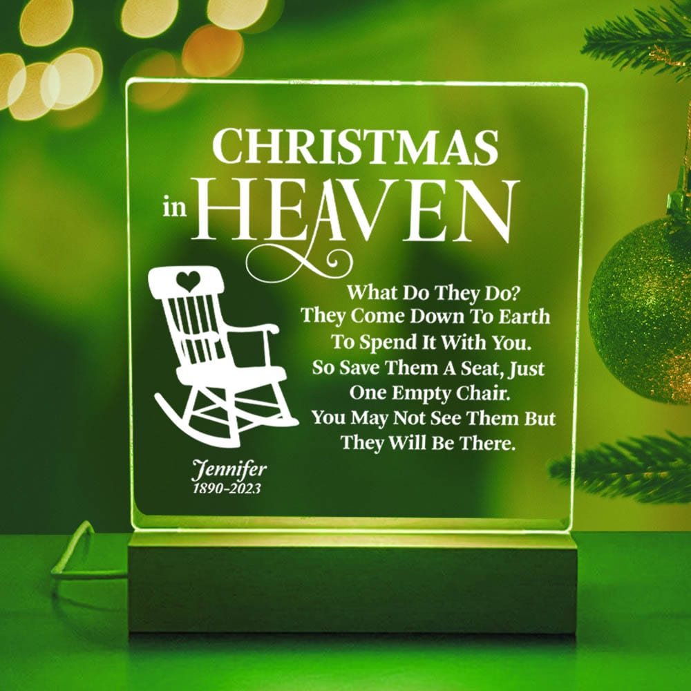 Personalized Christmas In Heaven Memorial Keepsake Light