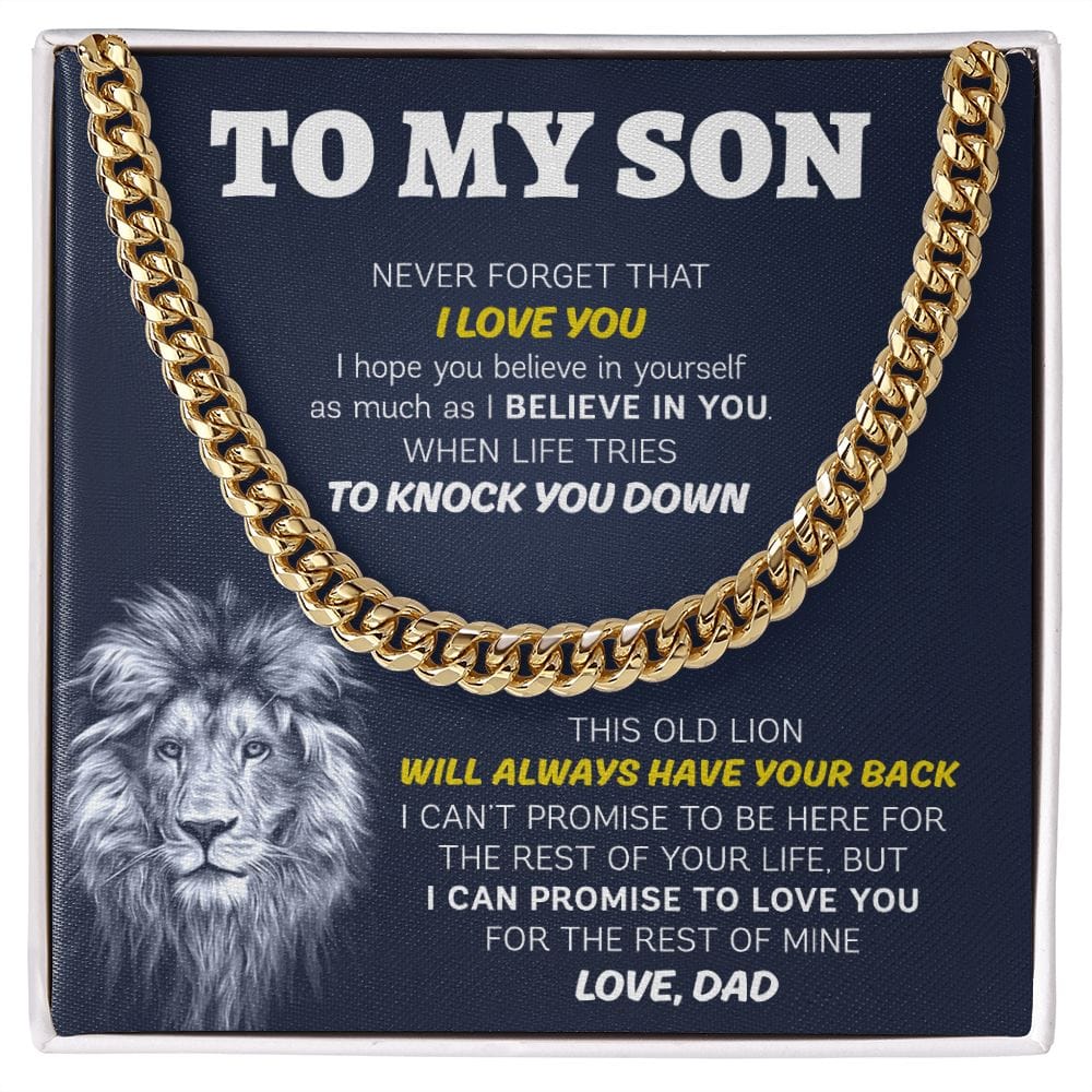 Always Have Your Back | From Dad To My Son Cuban Chain