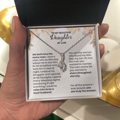 We Both Love The Same Man | To My Daughter-In-Law Necklace