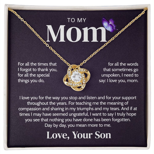 For All The Special Things You Do | To My Mom Necklace