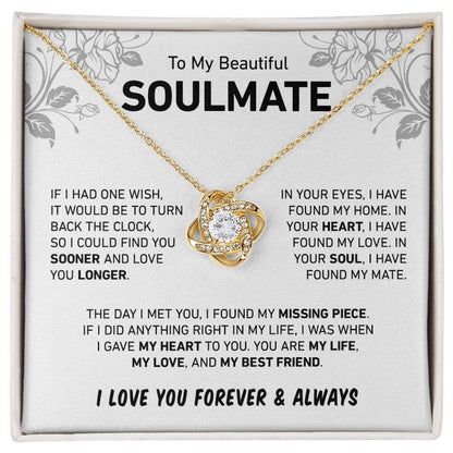 In Your Eyes I Found My Home | To My Soulmate Necklace