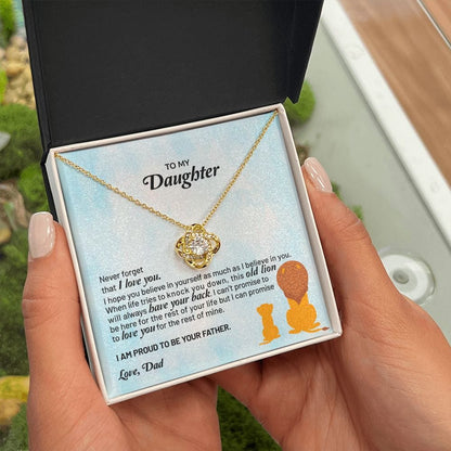 This Old Lion Will Always Have Your Back | To My Daughter Necklace