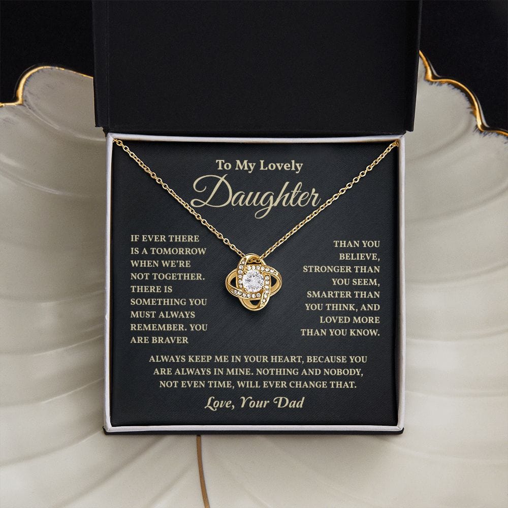 Braver Stronger Smarter | To My Lovely Daughter Necklace