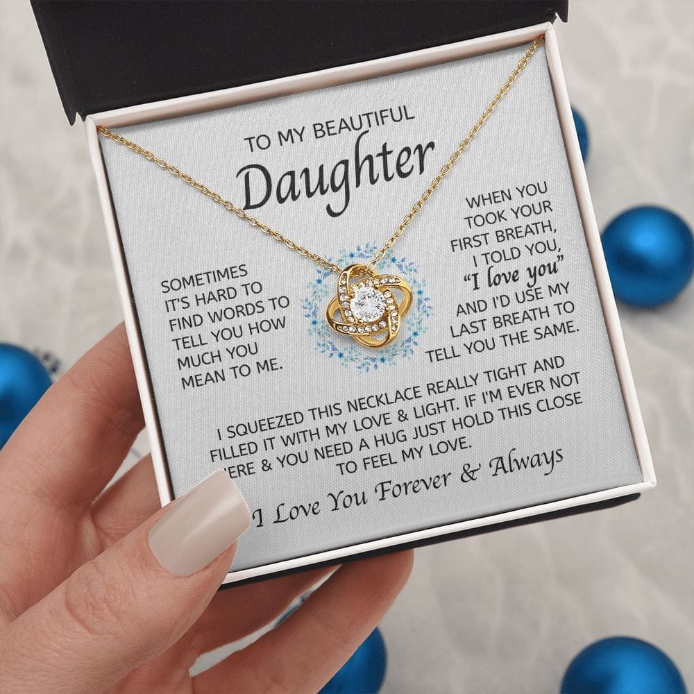 To My Beautiful Daughter | I Will Always Love You - Forever Love Neckl –  LobosArgentum