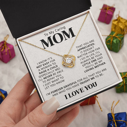 Forever Grateful | To My Caring Mom Necklace