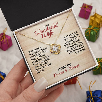Broken Road Lead Me Straight To You | To My Wife Necklace