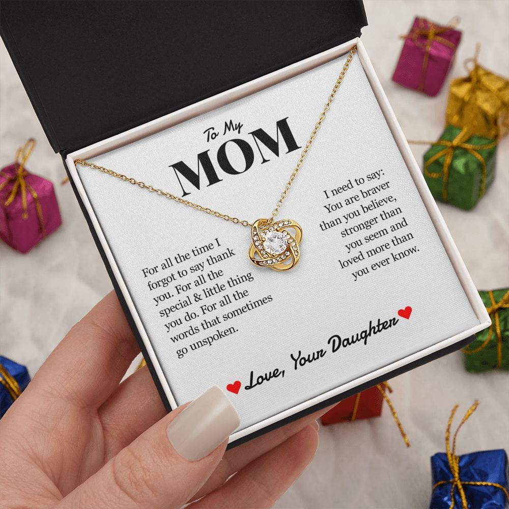 For All The Time | To My Mom From Daughter Necklace