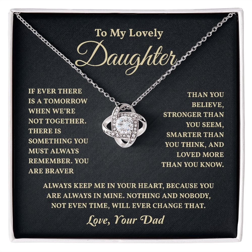Braver Stronger Smarter | To My Lovely Daughter Necklace