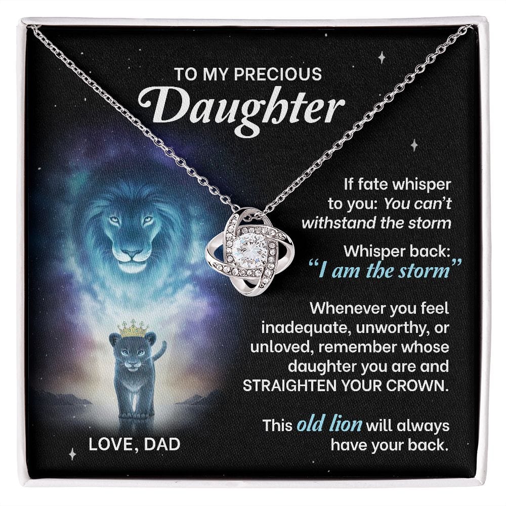 Straighten Your Crown | To My Precious Daughter Necklace