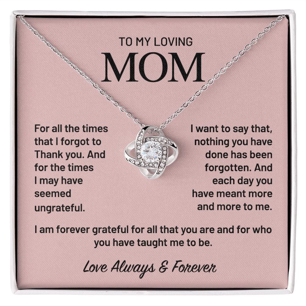 I Am Forever Grateful | To My Mom Necklace