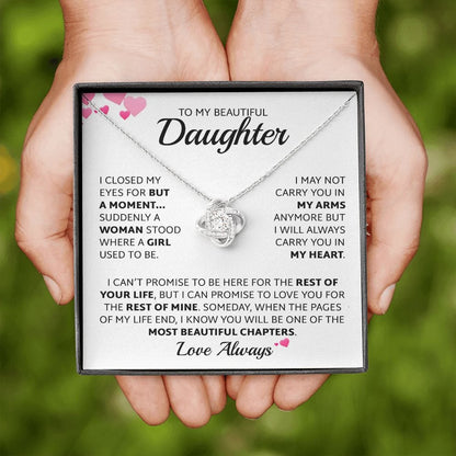 Carry You In My Heart | To My Daughter Necklace
