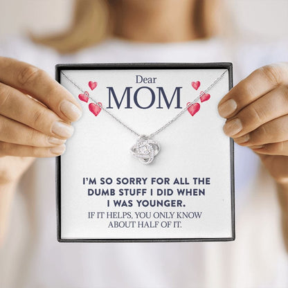 Dumb Stuff | Mom Necklace Funny Gift