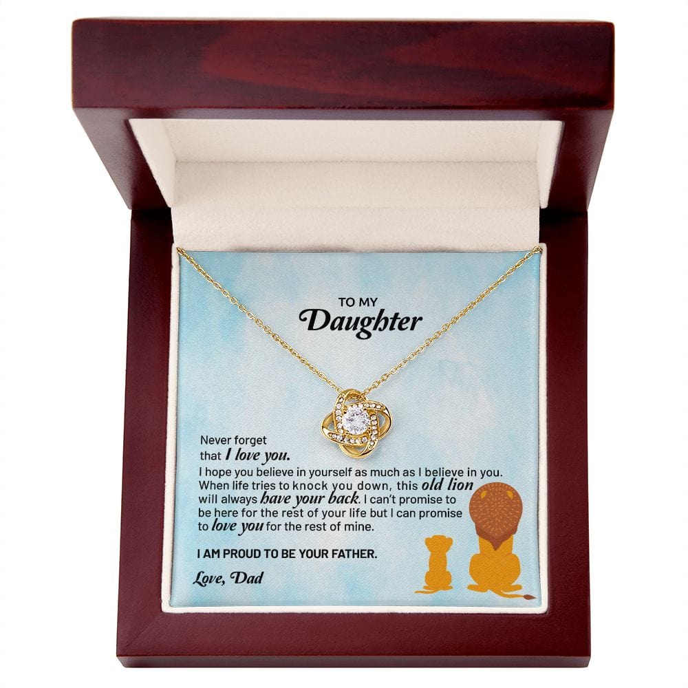 This Old Lion Will Always Have Your Back | To My Daughter Necklace