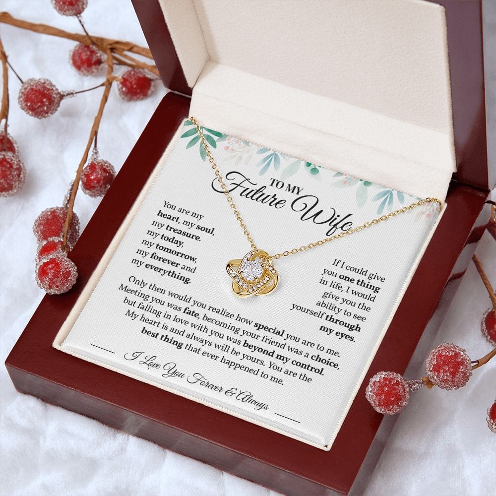 Personalized To My Future Wife Necklace From Husband My Love Fiancee Wife  Birthday Anniversary Valentines Day Christmas Customized Gift Box Message  Card - Teecentury.com