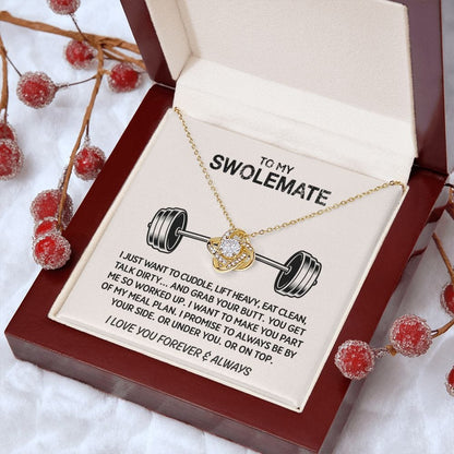 To My Swolemate Necklace | Weightlifting Girlfriend, Fitness Wife Gift, Anniversary Necklace | Workout Partner Gift