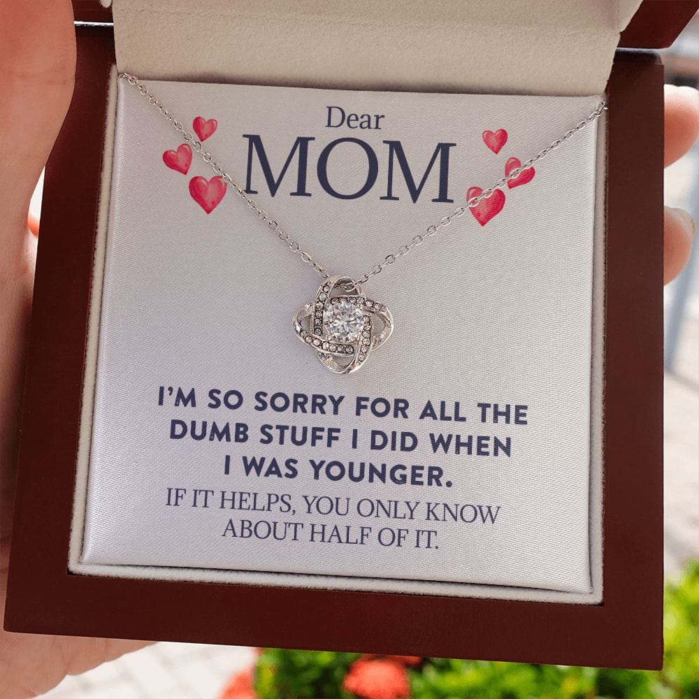 Dumb Stuff | Mom Necklace Funny Gift