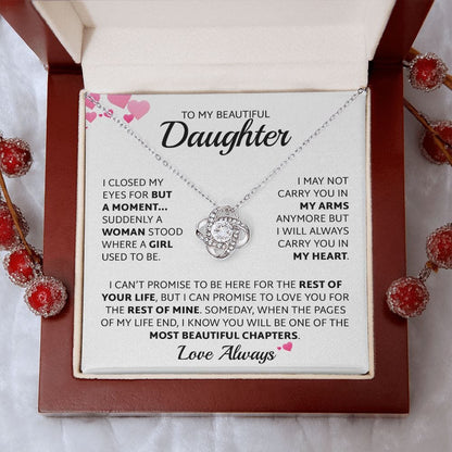 Carry You In My Heart | To My Daughter Necklace