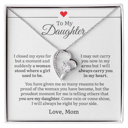 A Woman Stood Where A Girl Used To Be | To My Daughter Necklace