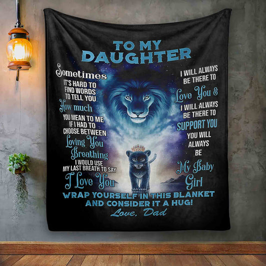 Lion Dad | To My Daughter Blanket