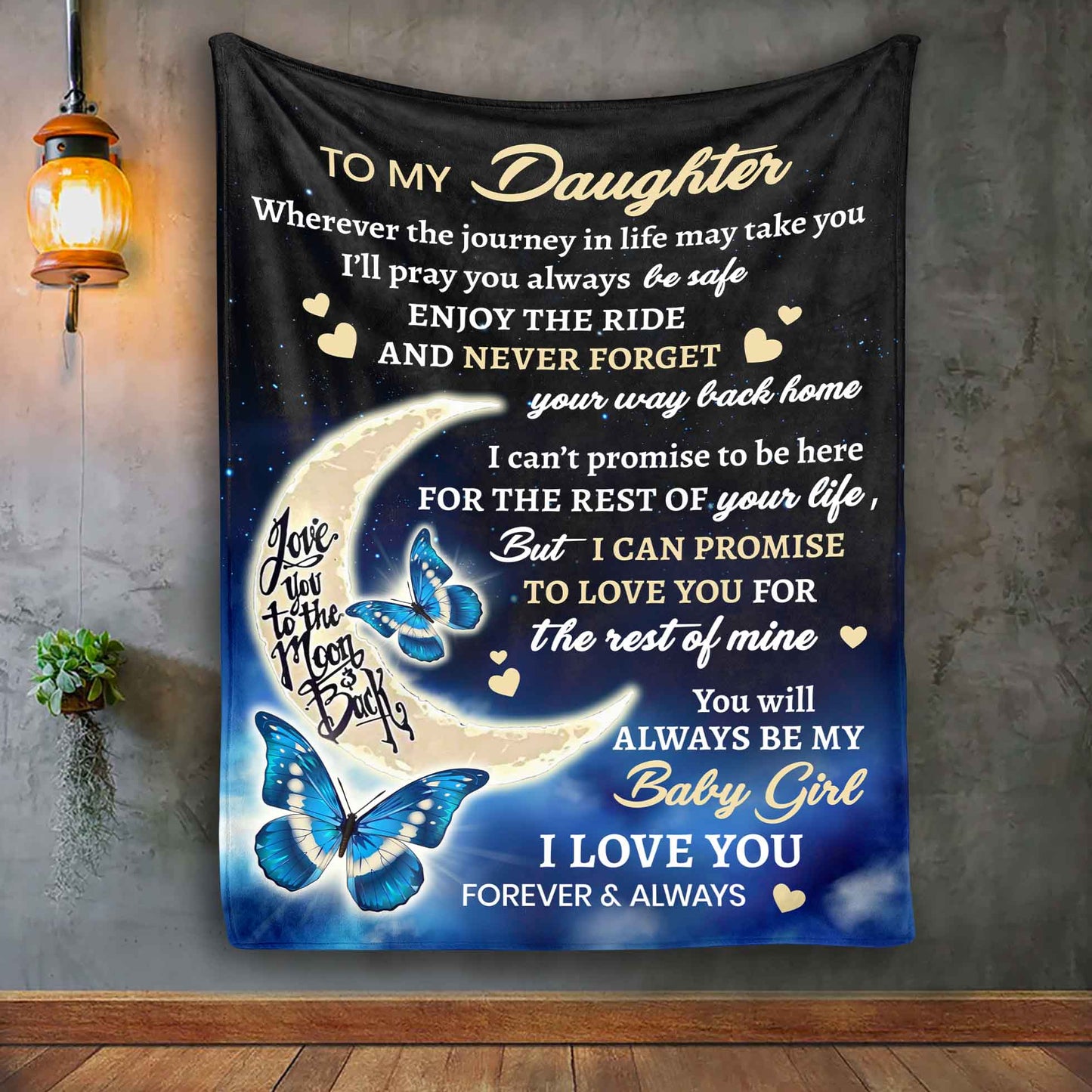 I Promise To Love You For The Rest Of My Life | To My Daughter Cozy Blanket