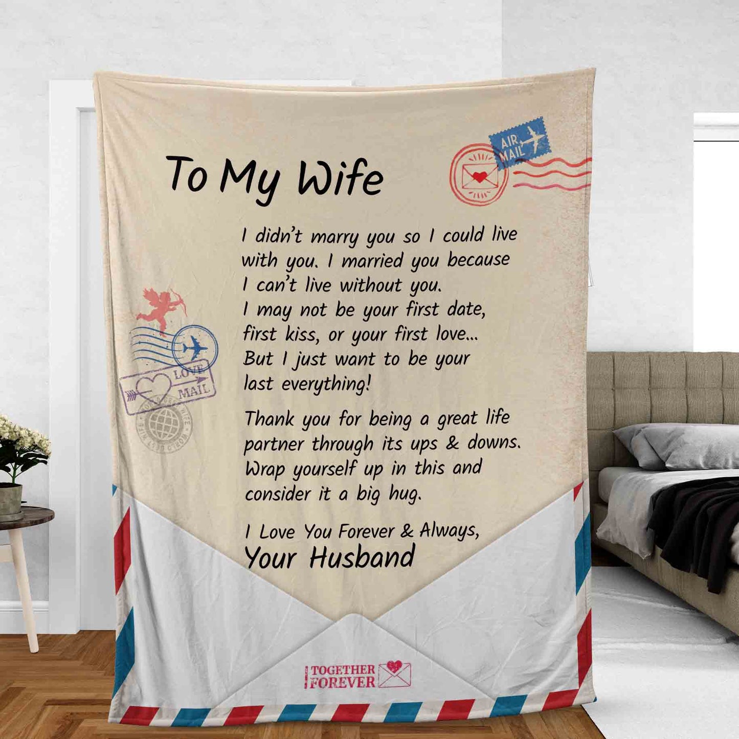 Love Letter Blanket - To My Wife From Husband