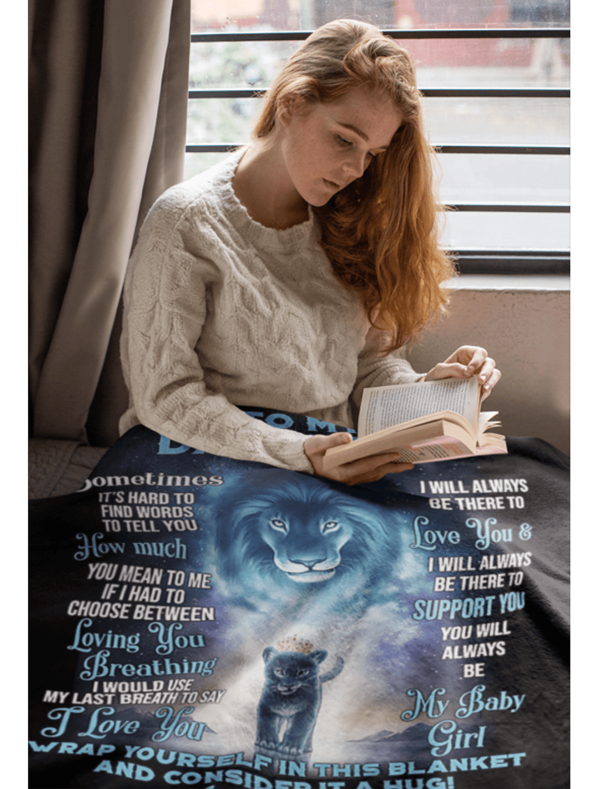 Lion Dad | To My Daughter Blanket