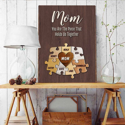 The Piece that Holds Us Together Puzzle Customizable Canvas
